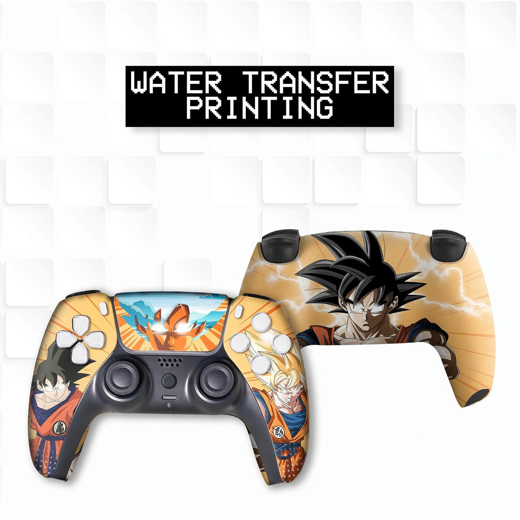 Overpowered Gokku Custom PS-5 Controller Wireless Compatible with Play-Station 5 Console by BCB Controllers | Proudly Customized in USA with Permanent HYDRO-DIP Printing (NOT JUST a SKIN)