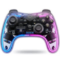 Controller 7039 for Switch with RGB Lights,Turbo,Wake-Up Function,Supports Multi-Platform&App Control,Transparent Gamepad