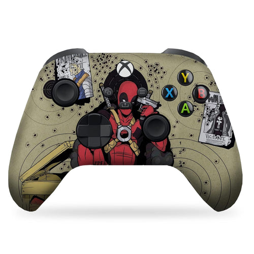 Deaddpool Headshot Custom X-Box Controller Wireless Compatible with X-Box One/X-Box Series X/S Proudly Customized in USA with Permanent HYDRO-DIP Printing (NOT JUST a SKIN)
